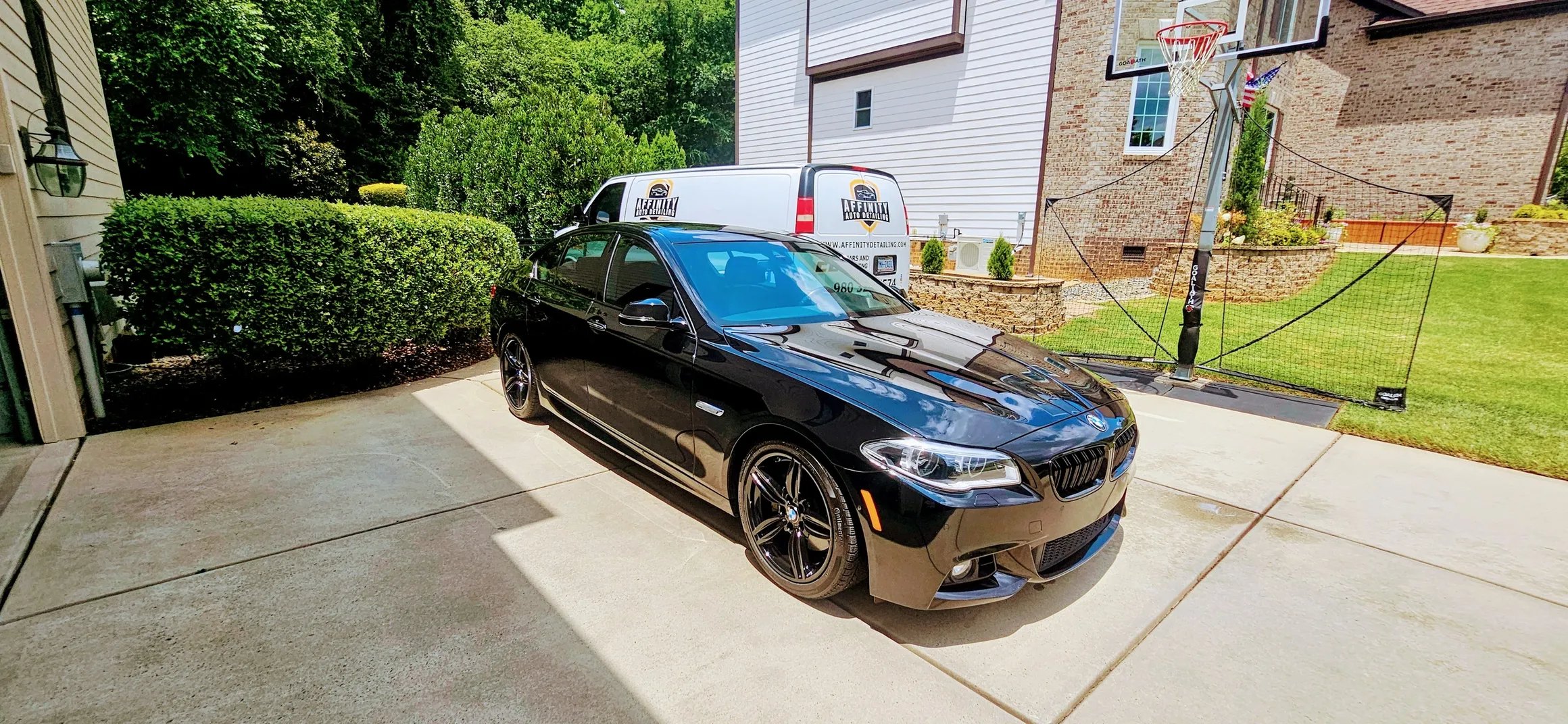 Black BMW 5 Series detailed by Affinity
