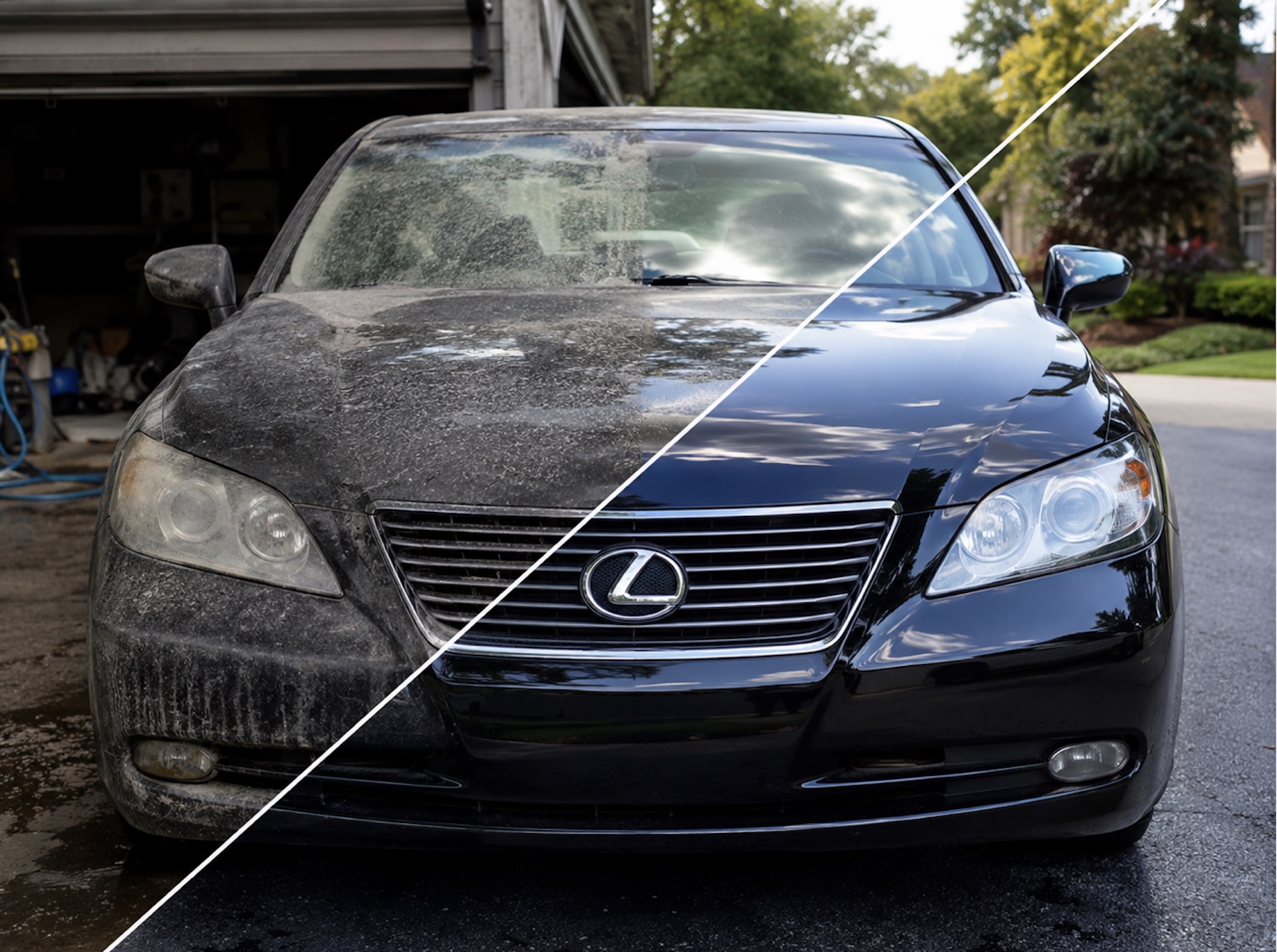 Car detailing before and after in Charlotte